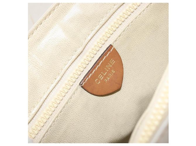 Céline Borsa a mano CELINE in pelle bianca e oro Auth 166779 Bianco D'oro - vista 16