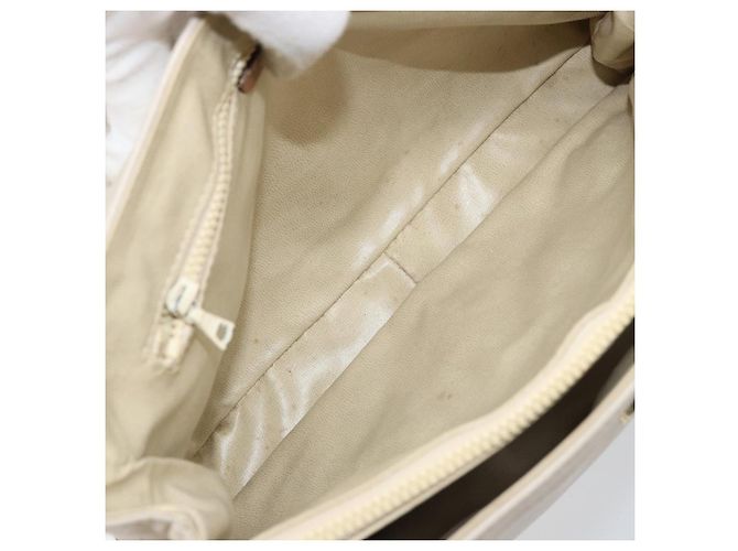 Céline Borsa a mano CELINE in pelle bianca e oro Auth 166779 Bianco D'oro - vista 17