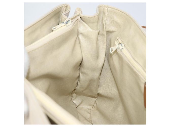 Céline Borsa a mano CELINE in pelle bianca e oro Auth 166779 Bianco D'oro - vista 19