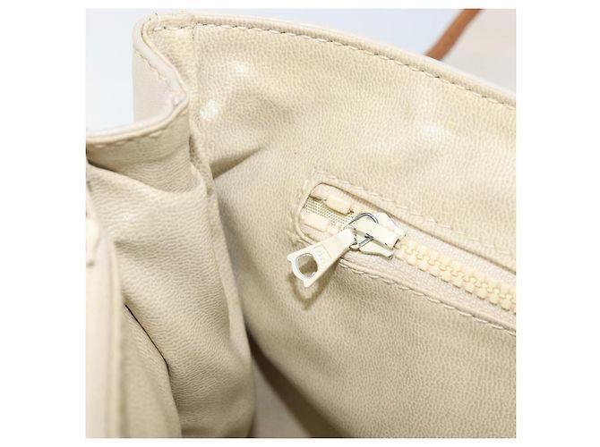 Céline Borsa a mano CELINE in pelle bianca e oro Auth 166779 Bianco D'oro - vista 20