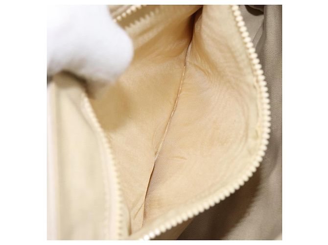 Céline Borsa a mano CELINE in pelle bianca e oro Auth 166779 Bianco D'oro - vista 21