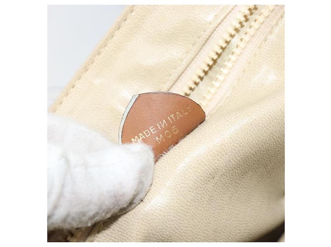 Céline Borsa a mano CELINE in pelle bianca e oro Auth 166779 Bianco D'oro - vista 25