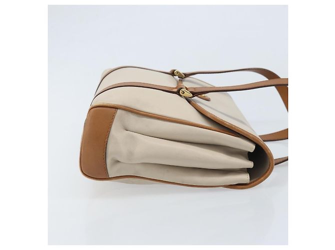 Céline Borsa a mano CELINE in pelle bianca e oro Auth 166779 Bianco D'oro - vista 4