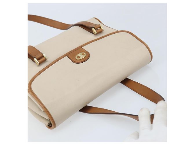 Céline Borsa a mano CELINE in pelle bianca e oro Auth 166779 Bianco D'oro - vista 6