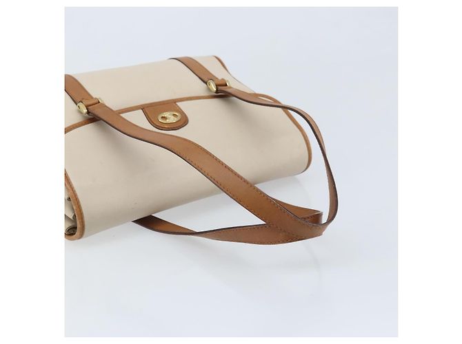Céline Borsa a mano CELINE in pelle bianca e oro Auth 166779 Bianco D'oro - vista 7