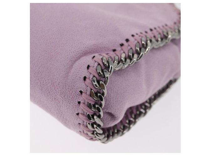 Autre Marque Borsa a spalla Falabella Stella McCartney in poliestere Rosa Argento Auth BA11627 - vista 13