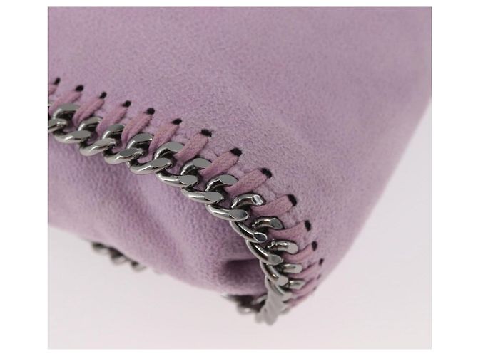 Autre Marque Borsa a spalla Falabella Stella McCartney in poliestere Rosa Argento Auth BA11627 - vista 14