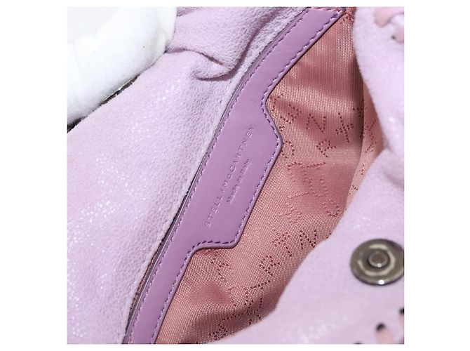Autre Marque Borsa a spalla Falabella Stella McCartney in poliestere Rosa Argento Auth BA11627 - vista 17