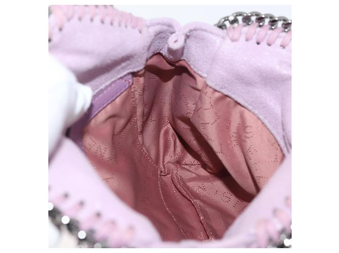 Autre Marque Borsa a spalla Falabella Stella McCartney in poliestere Rosa Argento Auth BA11627 - vista 19