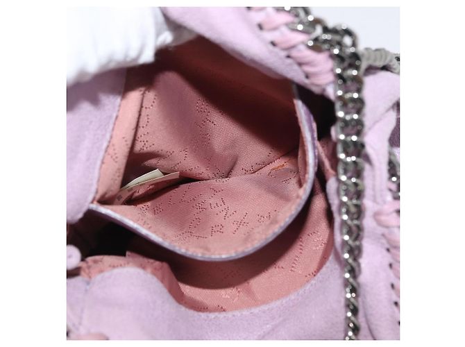 Autre Marque Borsa a spalla Falabella Stella McCartney in poliestere Rosa Argento Auth BA11627 - vista 21