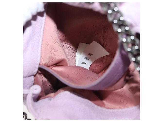 Autre Marque Borsa a spalla Falabella Stella McCartney in poliestere Rosa Argento Auth BA11627 - vista 22