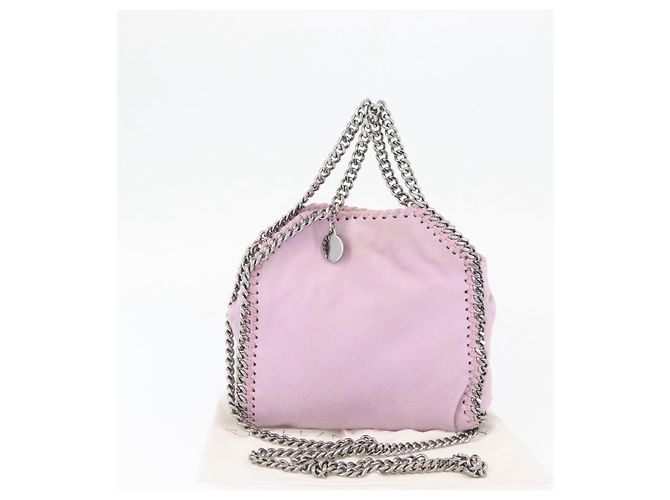 Autre Marque Borsa a spalla Falabella Stella McCartney in poliestere Rosa Argento Auth BA11627 - vista 24