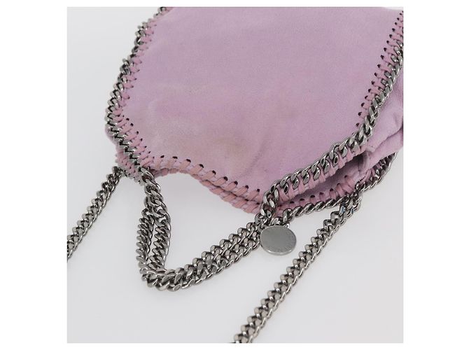Autre Marque Borsa a spalla Falabella Stella McCartney in poliestere Rosa Argento Auth BA11627 - vista 6