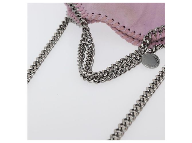 Autre Marque Borsa a spalla Falabella Stella McCartney in poliestere Rosa Argento Auth BA11627 - vista 7
