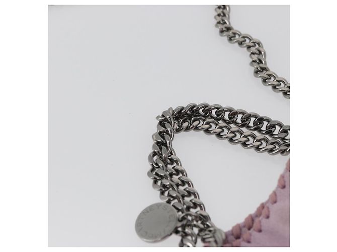 Autre Marque Borsa a spalla Falabella Stella McCartney in poliestere Rosa Argento Auth BA11627 - vista 8