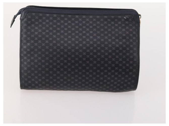 Céline Clutch in tela Macadam CELINE in pelle PVC 5 pezzi marrone navy beige Auth YKZ425 Blu navy - vista 14