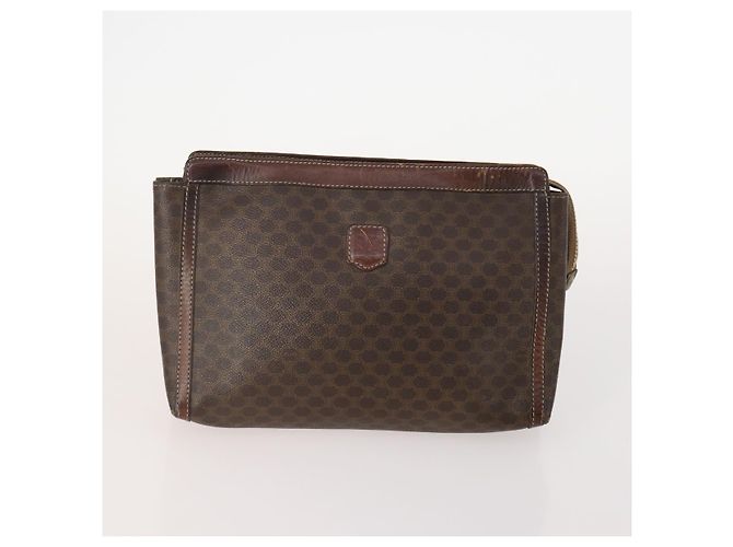 Céline Clutch in tela Macadam CELINE in pelle PVC 5 pezzi marrone navy beige Auth YKZ425 Blu navy - vista 2