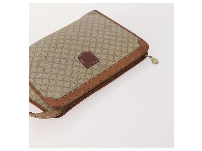 Céline Clutch in tela Macadam CELINE in pelle PVC 5 pezzi marrone navy beige Auth YKZ425 Blu navy - vista 9