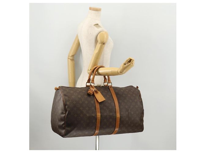 LOUIS VUITTON Borsa Boston Monogram Keepall 55 M41424 LV Auth BA11712 Monogramma - vista 22