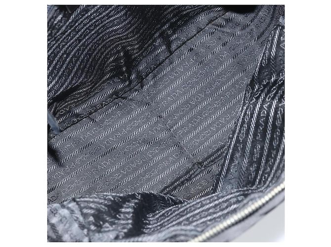PRADA Borsa a mano in nylon nero argento Auth BAZ141A - vista 11