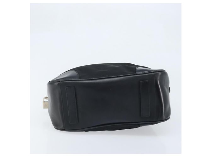 PRADA Borsa a mano in nylon nero argento Auth BAZ141A - vista 5