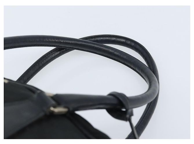 PRADA Borsa a mano in nylon nero argento Auth BAZ141A - vista 8