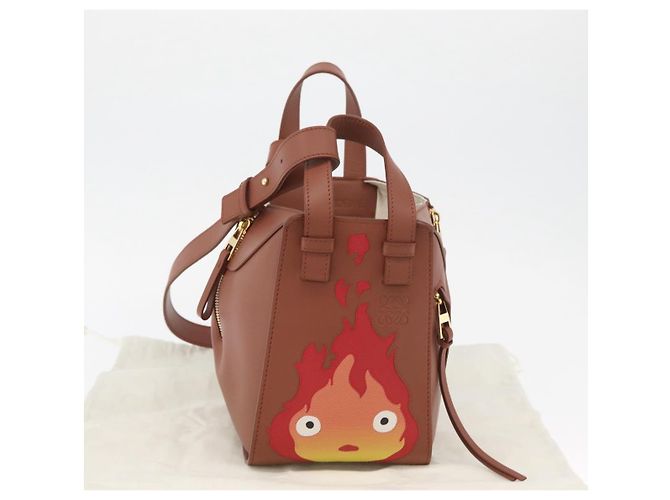 Hammock LOEWE - Ghibli Calcifer Castello Errante Amaca in Pelle 2way Auth 167155SM Marrone D'oro - vista 12