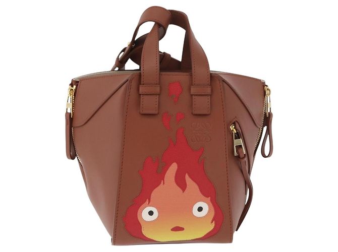 Hammock LOEWE - Ghibli Calcifer Castello Errante Amaca in Pelle 2way Auth 167155SM Marrone D'oro - vista 13
