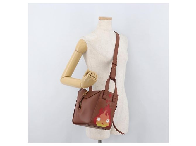 Hammock LOEWE - Ghibli Calcifer Castello Errante Amaca in Pelle 2way Auth 167155SM Marrone D'oro - vista 28