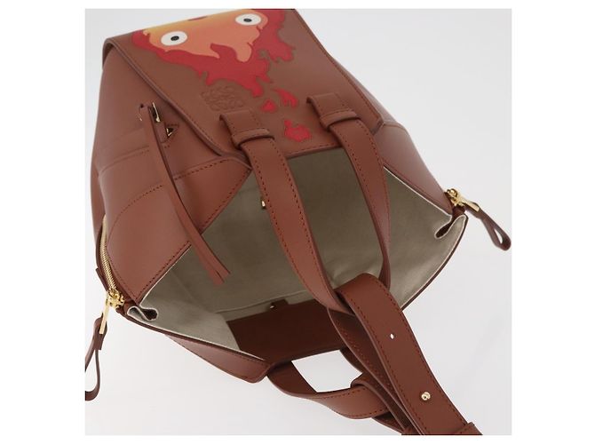 Hammock LOEWE - Ghibli Calcifer Castello Errante Amaca in Pelle 2way Auth 167155SM Marrone D'oro - vista 6