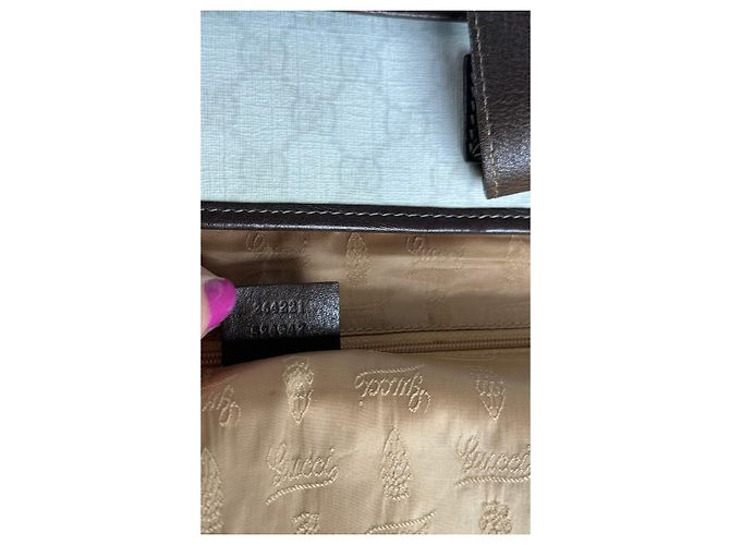 Bolso tote vintage Gucci monograma blanco y negro - vista 10