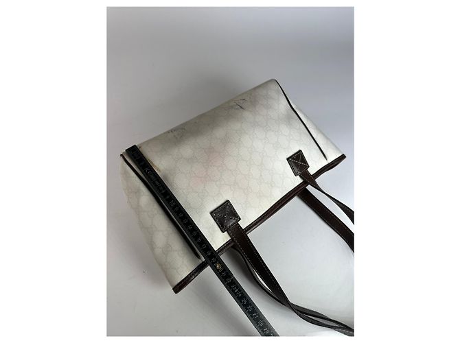 Bolso tote vintage Gucci monograma blanco y negro - vista 15