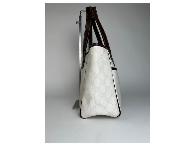 Bolso tote vintage Gucci monograma blanco y negro - vista 4