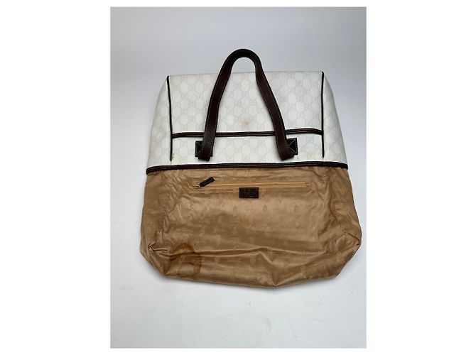 Bolso tote vintage Gucci monograma blanco y negro - vista 5