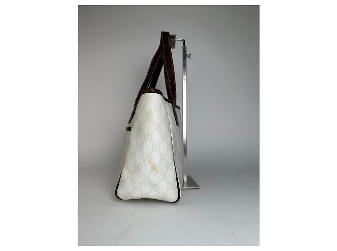 Bolso tote vintage Gucci monograma blanco y negro - vista 6