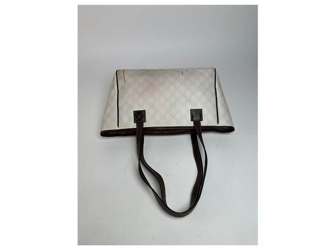 Bolso tote vintage Gucci monograma blanco y negro - vista 7