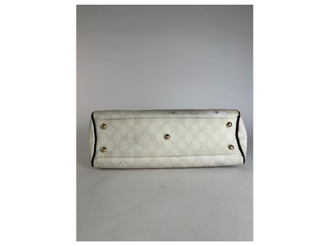 Bolso tote vintage Gucci monograma blanco y negro - vista 8