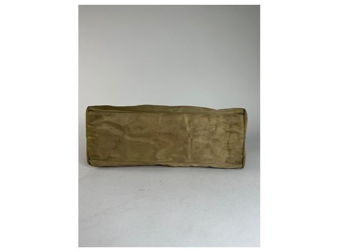 Vintage Prada Dreiecks-Polyester-Handtasche grün Khaki - Ansicht 12