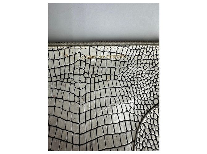 Comme Des Garcons Clutch in pelle astratta vintage Comme Des Garçons bianco e nero - vista 3