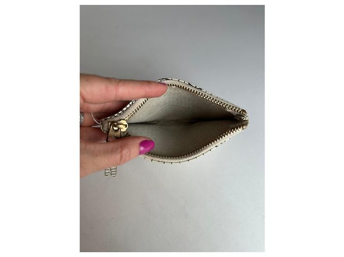 Comme Des Garcons Clutch in pelle astratta vintage Comme Des Garçons bianco e nero - vista 5