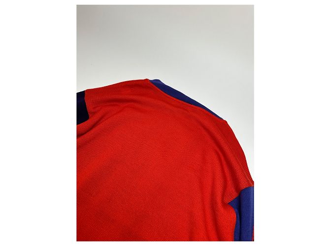 Vintage Gianni Versace Rollkragenpullover M Rot Blau Schwarz Mehrfarben - Ansicht 13