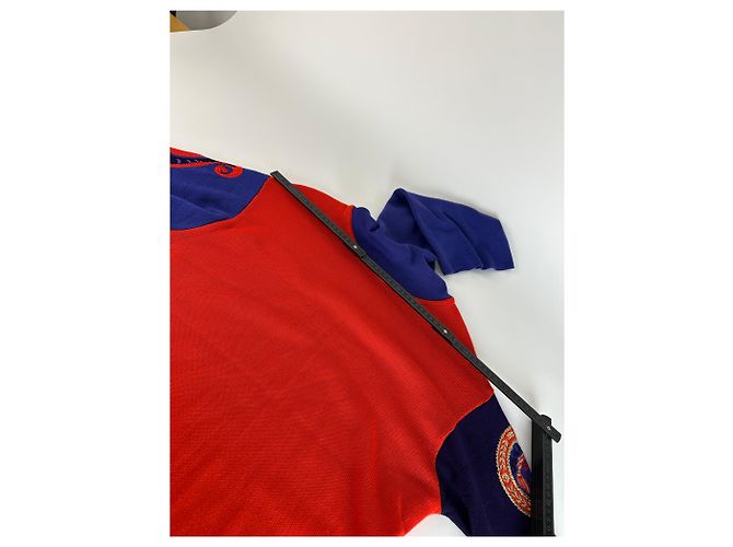 Vintage Gianni Versace Rollkragenpullover M Rot Blau Schwarz Mehrfarben - Ansicht 9
