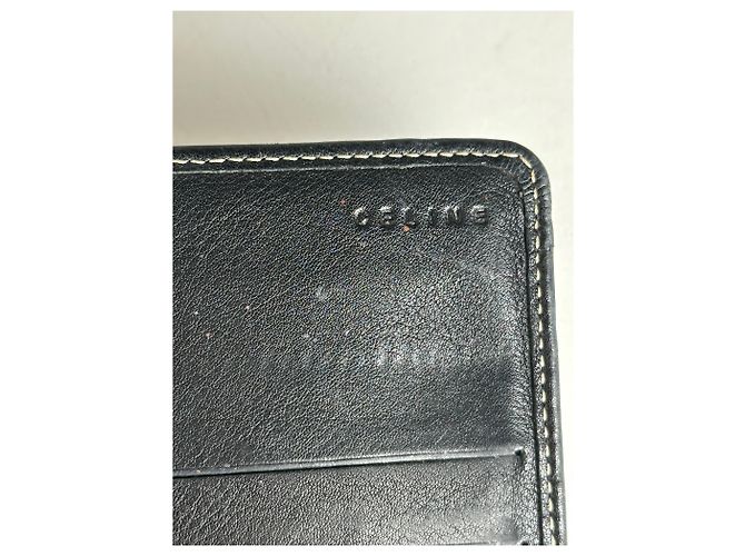 Céline Vintage Celine Paris Triomphe Monogram Long Wallet Grey Black Dark grey - view 4