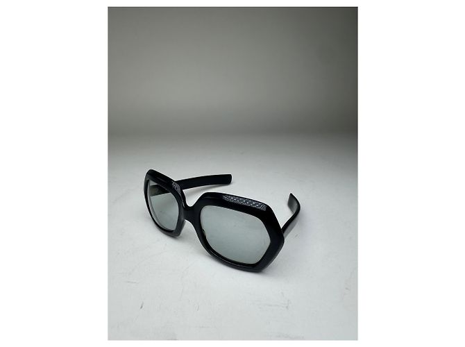 Vintage Givenchy Übergroße Sonnenbrille Schwarz Blau - Ansicht 12