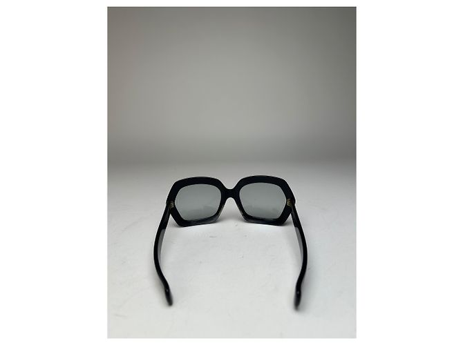 Vintage Givenchy Übergroße Sonnenbrille Schwarz Blau - Ansicht 3