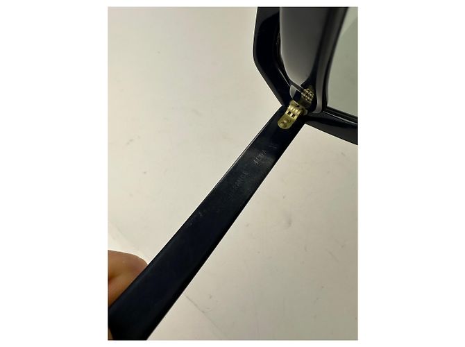 Vintage Givenchy Übergroße Sonnenbrille Schwarz Blau - Ansicht 4