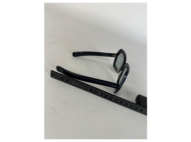 Vintage Givenchy Übergroße Sonnenbrille Schwarz Blau - Ansicht 8