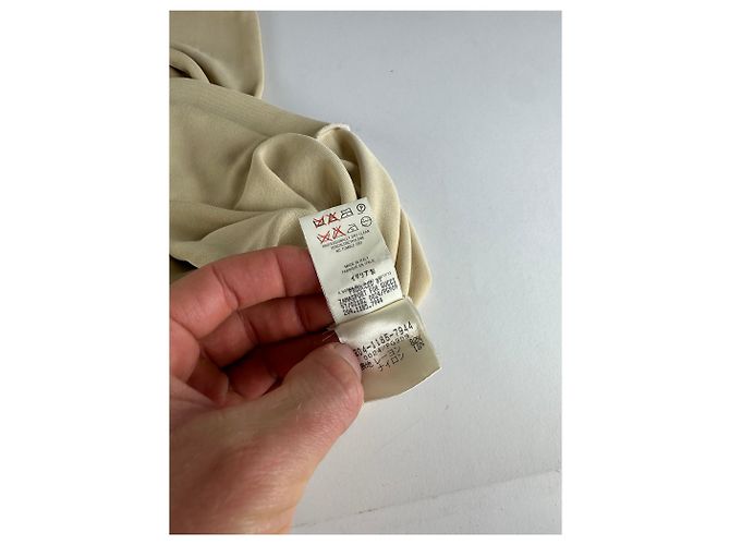 Vintage Gucci Viskosekleid M Beige - Ansicht 11