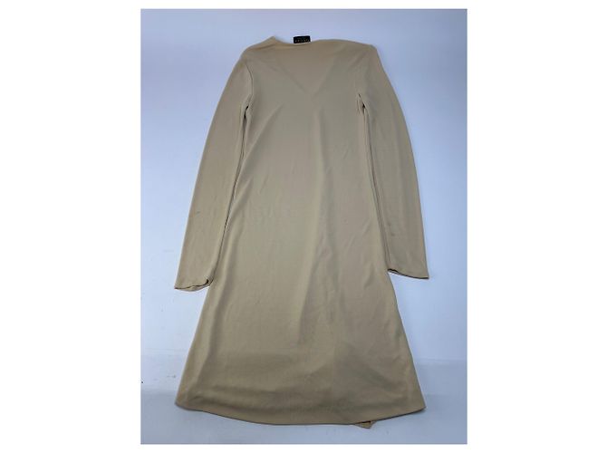 Vintage Gucci Viskosekleid M Beige - Ansicht 13