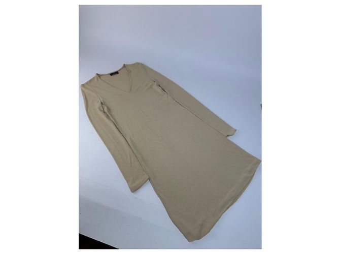 Vintage Gucci Viskosekleid M Beige - Ansicht 4